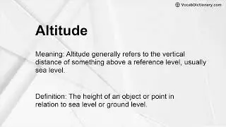 Altitude Meaning