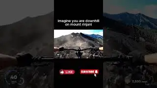 Extreme POV downhill ride on Mount Rinjan #shorts , #aishorts , #viralshorts #rinjani  #pov