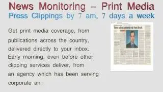 NEWS MONITORING PRINT MEDIA