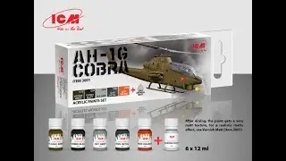 Набор акриловых красок acrylic paint set Cobra AH-1G paint set (item#3001)