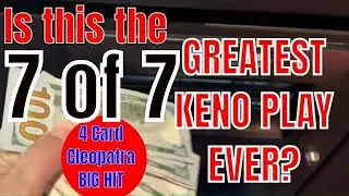 Shocking ** IS THIS the greatest KENO play Ever! LAS VEGAS Cleopatra KENO 4 CARD ** HUGE HIT**  2022