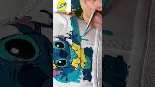 Stitch custom Nike AF1's #stitch #customairforce1 #custom #af1customs #nikeairforce1 #airforce1