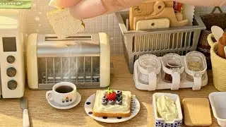daily Vlog Miniature Toys| Re-Ment kitchen| Mini breakfast🍞|relaxing spa🧖&zwj;♀️|ASMR Cozy Vlog