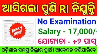 RI Recruitment 2022 | Odisha Govt Job | No Examination | Direct Selection | 10th Pass Job
