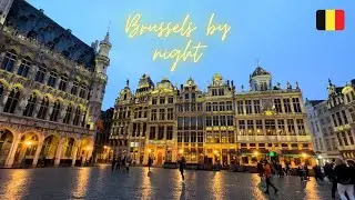 🌙 Brussels After Dark: A Nighttime Adventure in the City of Lights! ✨ 🇧🇪