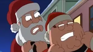 Santa strangles Peter - Family Guy