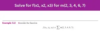 Digital Systems - Ex 1 | Solve for f(x1, x2, x3) for m(2, 3, 4, 6, 7)
