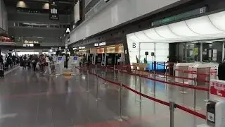 【羽田空港】モノレールから第１ターミナル 北ウィング出発ロビーへ（改札出て左）