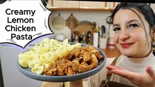 Garlic Butter Chicken Bites with Creamy Parmesan Pasta - How To Make Easy Recipe & Delicious Dinner!