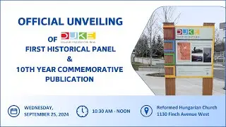DUKE Heights BIA 10th Anniversary: Historical Panel & Publication Launch Event on September 25, 2024