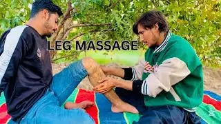 Leg massage Powerful Ultimate Leg Reflexology With Fire Oil, Asmr Acupressure Calf & Foot Massage 