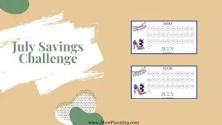 July Savings Challenge Printable | Mini Savings Tracker| Easy Savings Challenge