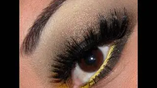 Smokey Brown with Yellow eyeshadow tutorial!!