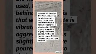 Why Compaction/Vibration is Very important in Concrete | The Civil Engineer | Shorts