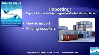 Importing, Export & Import Winning in the Global Marketplace