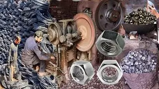 Wonder How Many Hexagon Nuts Made From This Machine | Hex Nut Bolts Manufacturing Process At Factory