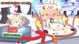 Buying the Limited Gingerbread House Booth in Roblox Starving Artists