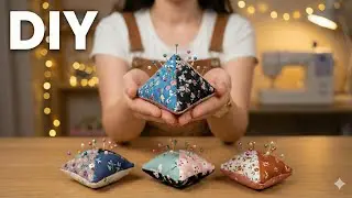 DIY Pin Cushion from Fabric Scraps 🧷✨ | Easy Sewing Project | Scrap Fabric Ideas