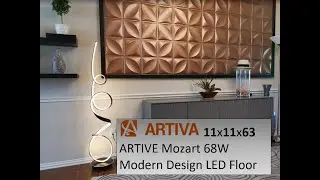 ARTIVA Mozart Unique Modern Design LED Floor Lamp Matte Black. Best Design Floor Lamp? Humm!