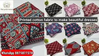 Bagru Hand Block Printed Dress Material | 2.5m Top & Bottom | Soft Cotton Fabric | Ethnic Print
