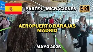 Migraciones y Trenes Internos de Barajas | Madrid España 4K