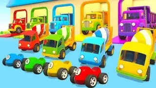 Helper Cars cartoons. Learning colors & numbers in English. Story 🤯 