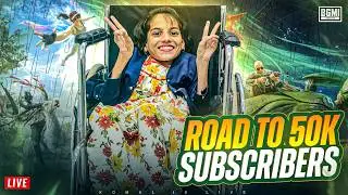 BGMI LIVE 1V1 & TEAMCODE w KOMAL YT ✨ ROAD TO 50K SUBS 🪄 #shortslive #shortsfeed #bgmilive  #shorts