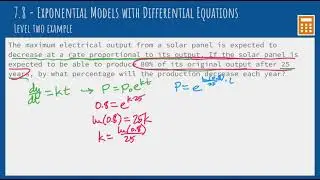 7.8 - Exponential Model - Level 2 Example (Solar Panel)