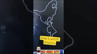 Draw the outline of South and North America  | Geography by Abhinav Bohre | #map #maptricks #upsc