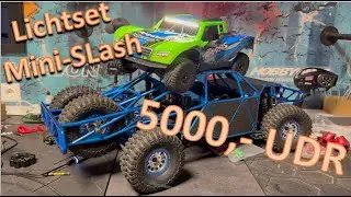 der 5000 Euro UDR und Lichtset f&uuml;r den Mini-Slash, endlich wird der K&auml;fig montiert