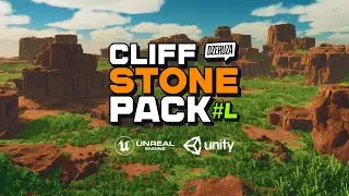 CLIFF STONE PACK L - Free Stylized Game-Ready Props For Unity HDRP