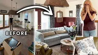 EXTREME Living Room Makeover using ONLY HomeGoods *Budget Friendly*