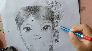 how to draw a girl with pencil/girl drawing/step by step drawing