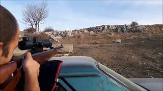 Yeni atış (hatsan mod 135 qe 5.5  vs .22 caliber )