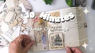 10 minutes collage challenge | Ep.2 | Junk Journal with Me | Collage With Me | Journaling Process