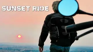 Motorcycle Chase after Idaho Sunset in Smoke Filled Sky | BMW R1150R