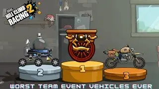 Top 5 worst team event vehicles 🤯 - Hill climb racing 2
