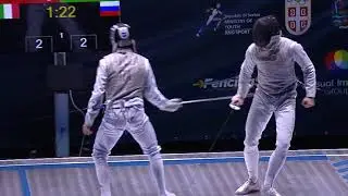 2018 T04 02 M F Individual Novi Sad SRB European Championships podium CHEREMISINOV RUS vs AVOLA ITA