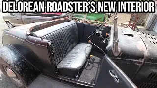 Новое сиденье Tuck & Roll Seat и черный салон DeLorean Roadster