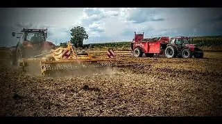 CO TU SIĘ STAŁO!.. 3 Zestawy na jednym poluu 2x Case ,Steyr rozrzucanie obornika i talerzowanie