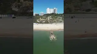 Bournemouth beach drone views