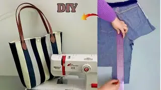 DIY Tote Bag from Old Jeans - Eco-Friendly Upcycling Hack