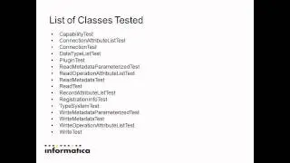 Adapter Testing Tool from Informatica to Test your Cloud Connector