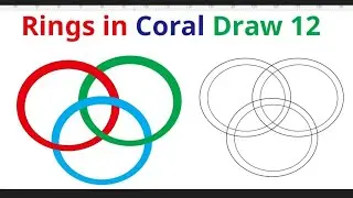 Rings in Coral draw 12, trend ring in coral draw