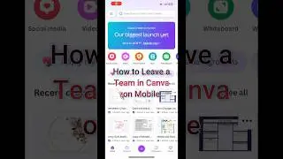 Canva Tutorial: How to Leave Team in Canva Pro on Mobile  #canva #canvatutorial