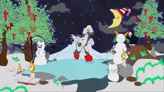 Skating Pooka Winter Animation by Serotine