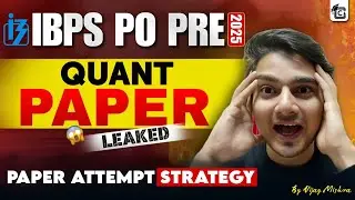 IBPS PO Paper Attempt Strategy | IBPS PO 2025 Paper Leaked 😳 Real Paper by Vijay Mishra