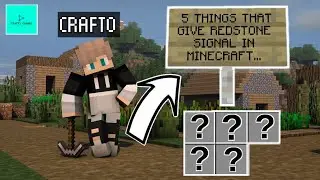 5 ITEMS THAT GIVE REDSTONE SIGNAL IN MINECRAFT | CRAFTO GAMING #1