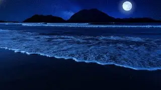 Fall Asleep Instantly 🌙 Moonlit Ocean Waves &bull; Deep Sleep & Relaxing Beach ASMR