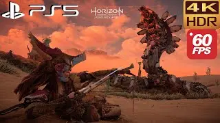 Horizon Forbidden West PS5 - Aloy vs Slitherfang (Snake/Cobra) During Sandstorm 60FPS 4K HDR